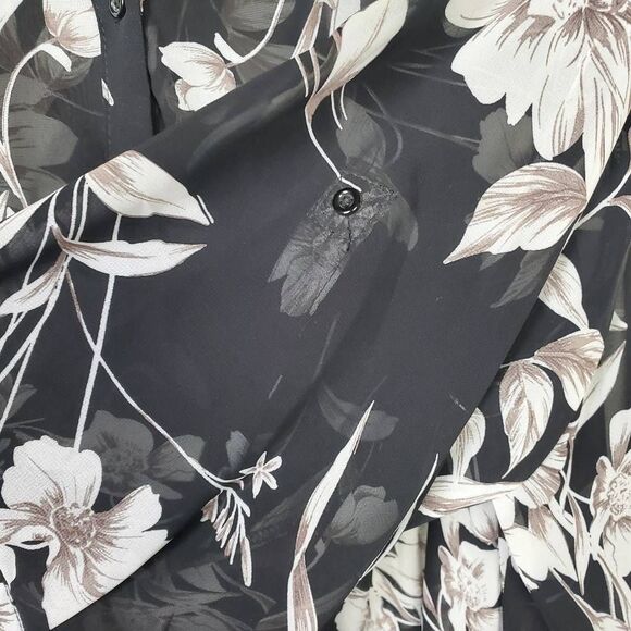 Maurices Black Floral Sheer Kimono 3X - Picture 8 of 10